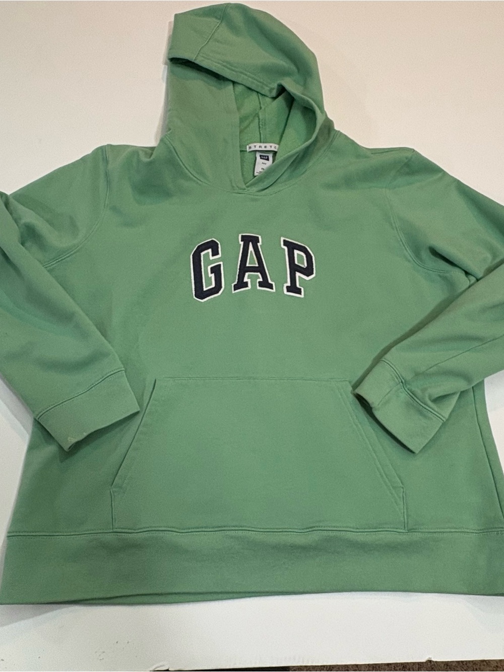 Vintage GAP Men's Mint Green Logo Hoodie Sweatshirt | Size XL